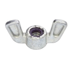 1/4" - 20 WING NUT NC ZINC PLATED NYLON INSERT